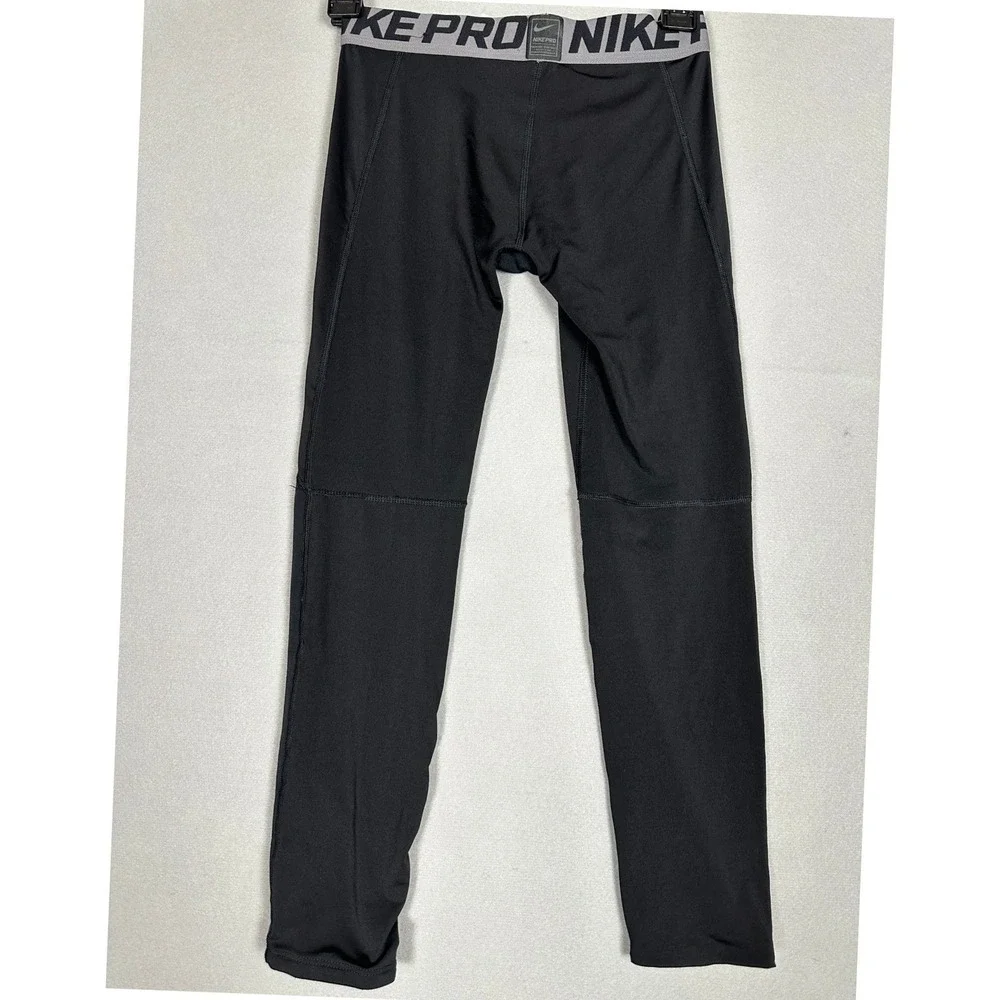 Nike Pro Pants Mens Medium Black Compression Fitted Leggings Athletic Training